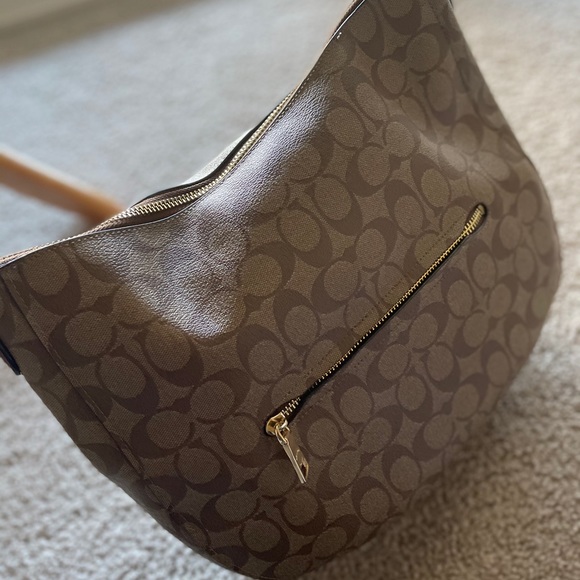 Vintage Coach Signature Hobo Slouch Y2k Shoulder Bag Black  Coach Hobo bag
